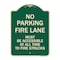 Signmission Fire Lane Must Accessible All Time to Fire Trucks Heavy-Gauge Aluminum Sign, 24" x 18", G-1824-23997 A-DES-G-1824-23997 - alternate 1